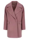 Tagliatore Astrid Double-breasted Flap Coat In Pink