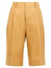 Tagliatore Front Pleated Bermuda Shorts With Belt Loops