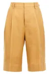 Tagliatore Front Pleated Bermuda Shorts With Belt Loops