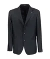 Tagliatore Bag Wool Suit Jacket In Black