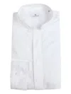 Tagliatore Shirt With Strap Collar In White