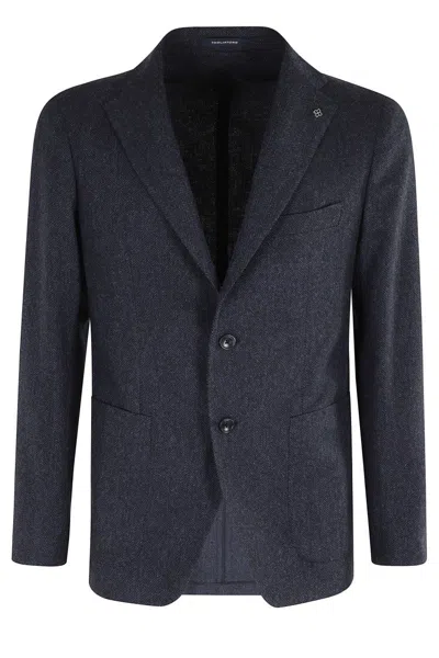 TAGLIATORE BARBED TEXTURE ONE-BREASTED JACKET