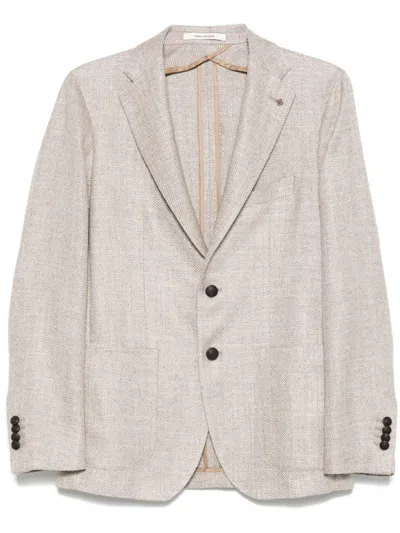 TAGLIATORE BARLEY BROWN TAILORED JACKET WITH ENGLISH REAR VENTS