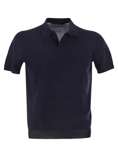 TAGLIATORE BASIC SHORT-SLEEVED COTTON POLO SHIRT
