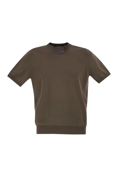 TAGLIATORE TAGLIATORE BASIC SHORT-SLEEVED COTTON T-SHIRT