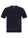 Tagliatore Basic Short-sleeved Cotton T-shirt In Blue