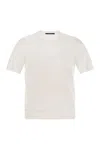 Tagliatore Basic Short-sleeved Cotton T-shirt In White