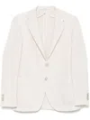 Tagliatore Light Beige Button-front Montecarlo Jacket In Beige