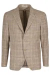 Tagliatore Beige Cot Galles Wool Single-breasted Jacket