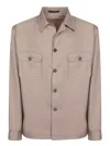 Tagliatore Taupe Cotton Overshirt