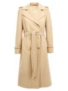 Tagliatore 'luanne' Belted Double-breasted Coat In Beige