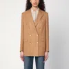 Tagliatore Beige Double-breasted Jacket In Brown