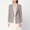 Tagliatore Beige Double-breasted Jacket In Wool Blend