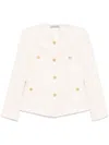 Tagliatore Beige Double-breasted Jacket With Gold-tone Buttons