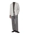 Tagliatore Beige Double-breasted Wool-blend Jacket In Gray