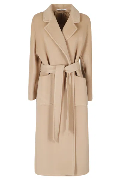 Tagliatore Beige Double-breasted Virgin Wool Coat In Neutral