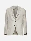 Tagliatore Men Beige Houndstooth Montecarlo Blazer