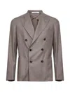 Tagliatore Beige Jacquard Wool Montecarlo Double-breasted Blazer In Multi