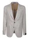 Tagliatore Tailored Beige Blazer With Notch Lapel In Beige