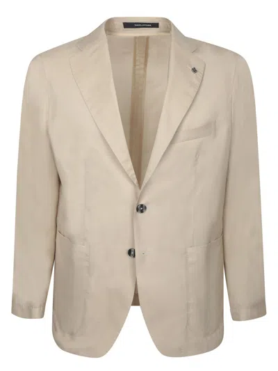 TAGLIATORE BEIGE SILK AND WOOL JACKET