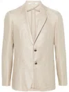Tagliatore Beige Single Berated Blazer In Beige