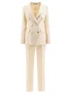 Tagliatore Beige Tailored Suit With Double-breasted Blazer In Neutral