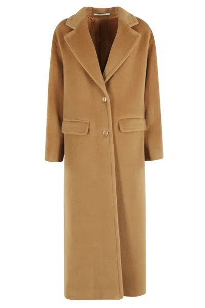Tagliatore Beige Wool Carine Coat In Brown
