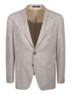 Tagliatore Tailored Beige Blazer With Notch Lapel In Beige