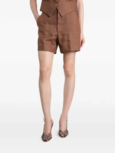 Tagliatore B-elle Tailored Shorts In Brown