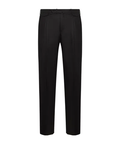 Tagliatore Belt-loop Casual Pants In Black