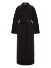 Tagliatore Belted Alpaca Wool Coat In Brown