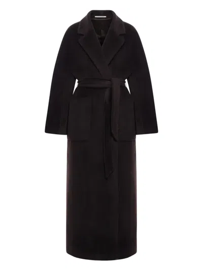TAGLIATORE BELTED ALPACA WOOL COAT