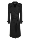 Tagliatore Belted Coat In Black