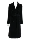 Tagliatore Belted Double-breasted Coat In Black