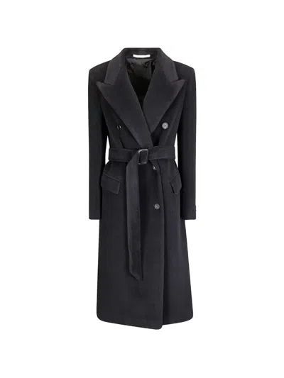 Tagliatore Black Double-breasted Coat