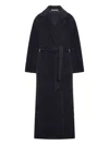 Tagliatore Belted Wool Coat In Blue