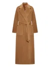 Tagliatore Belted Wool Coat In Brown