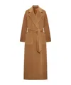 Tagliatore Belted Wool Coat In Brown