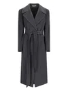Tagliatore Belted Wrap Coat In Black