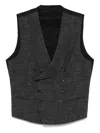 Tagliatore Gilet Revival Opsac Misto Lana Seta In Black