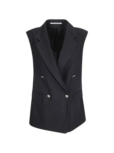 Tagliatore Bernice Double-breasted Waistcoat In Black