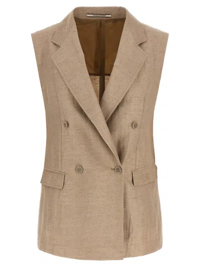 Tagliatore Bernice Vest In Sand