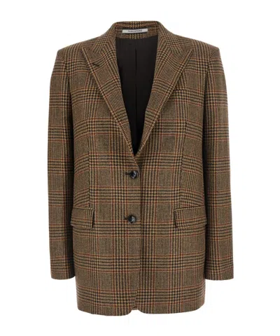 Tagliatore 'berta' Single-breasted Wool Jacket In Brown