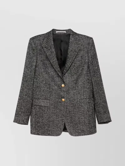 Tagliatore Bertha Blazer Peak Lapels In Black  