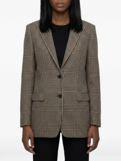 Tagliatore Bertha Single Breasted Prince Of Wales Jacket In Multi