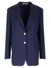 Tagliatore Tailored Single-breasted Blazer Notch Lapel In Blue