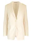 Tagliatore Bertha Corduroy Blazer In White