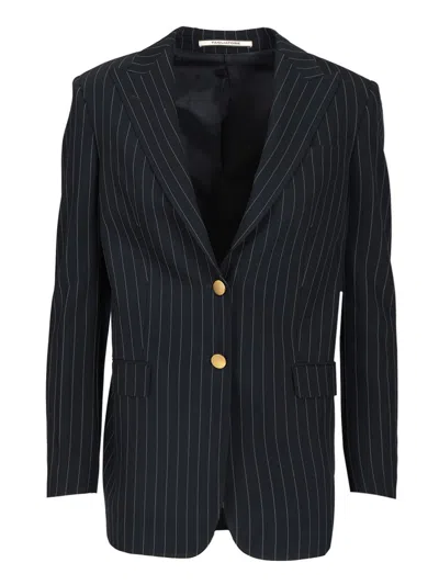 Tagliatore Bertha Long Blazer In Black