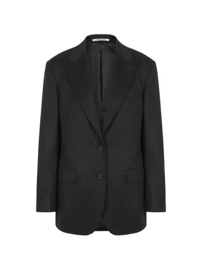 Tagliatore Bertha Peak-lapel Blazer In Black