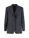 Tagliatore Tailored Blazer With Front Pockets And Vent In Blue